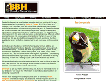Tablet Screenshot of beaksbirdhouse.com